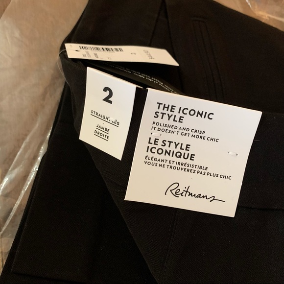 ICONIC Straight Leg Black Dress Pants - Picture 3 of 5
